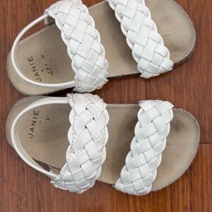Janie and Jack Braided Cream Kids Sandals